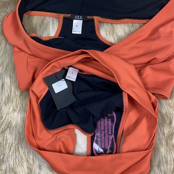 OYE Swimwear Lucette Coral Bikini Set, Small & Large - Picture 10 of 16